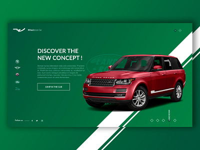 Land Rover - Splashpage Car Dealer #4 car communication creative design desktop graphic green landrover red ui ui design ux ux ui ux design ux ui website