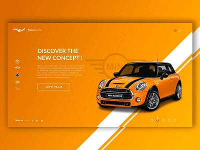 MINI - Splashpage Car Dealer #5 car communication creative design desktop graphic mini ui ui design ux ux ui ux design ux ui website yellow