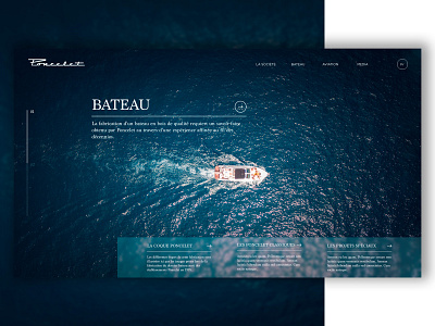 Web UI Luxury Boat #1 blue boat communication creative design desktop graphic luxury ocean sea ui ui design ux ux ui ux design ux ui website