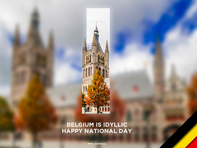 Belgium is Idyllic #5 belgium black capital capital letters creative creative design day design graphic idyllic letters national national day red yellow