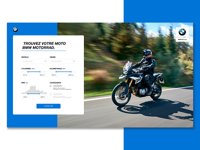 Find Your BMW Motorrad - Platform #1 blue creative design graphic motorbike ui ui design ux ux ui ux design ux ui website