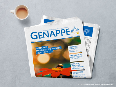 Newspaper of Genappe - January 2019 blue creative design genappe graphic local news newspaper print print design