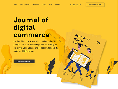 Journal of Digital Commerce is live! art direction branding and identity commerce digital ebook ebook design ecommerce illustration journal layout design print typography