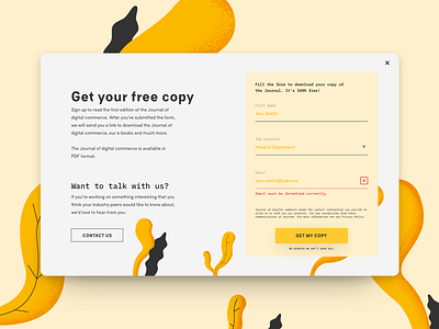 Get your free copy - Download eBook Pop-Up clean download for free ebook ecommerce form field illustration notification popup form