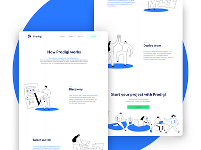 Prodigi.team - Desktop design (inner page)