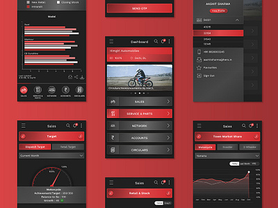 UI Design for Hero MotoCorp design experience interface iphone mobile ui