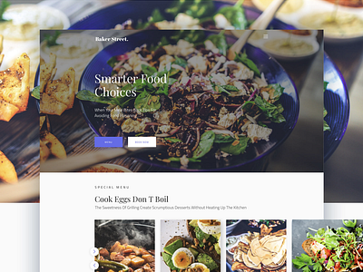 Website Concept – Baker Street Restaurant