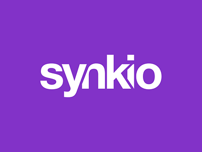 Synkio Logo helvetica logo purple