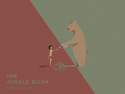 The Jungle Book animal balu bear book concept art cover digital art dribbble illustration jungle nature the jungle book