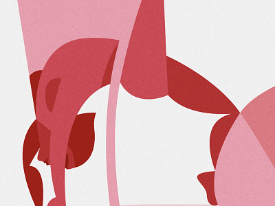 Yoga in Pink body digital art dribbble fitness illustration love minimal naked sport summer woman yoga