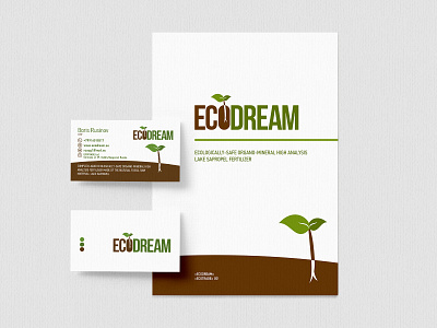 Ecodream logotype and brochure