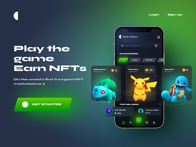 Play the game Earn NFTs 🔥 ftgame gameproject mobileappdesign mobiledesign nft nftdesign nftmobiledesign nftuiux pokemon trendy2021 uiux