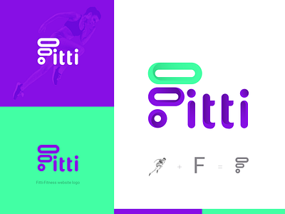 Fitti logo design colores design fitness app flat gradient gradient color graphicdesign logodesign sport webdeisgn website