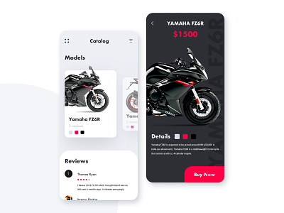 YAMAHA Motorcycle Store concept application brand branding colores design ios mobile mobile app motorcycle popular product store store app style typogaphy typography ui uiux ux yamaha