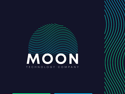 Moon Technology Company | Branding brand brand design branding color colors logo logo design logodesign logos logotype popular tech logo technologies technology technology logo trend 2019 trendy vector wave wave logo