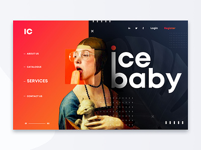 ice baby art branding colores cover cover art cover design design graphicdesign popular typography uiux user user experience user interface design userinterface ux visual design webdesign website website design