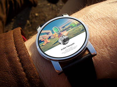 Android Wear Google+ Profile android app design interface plus smart ui watch wear wearable wrist