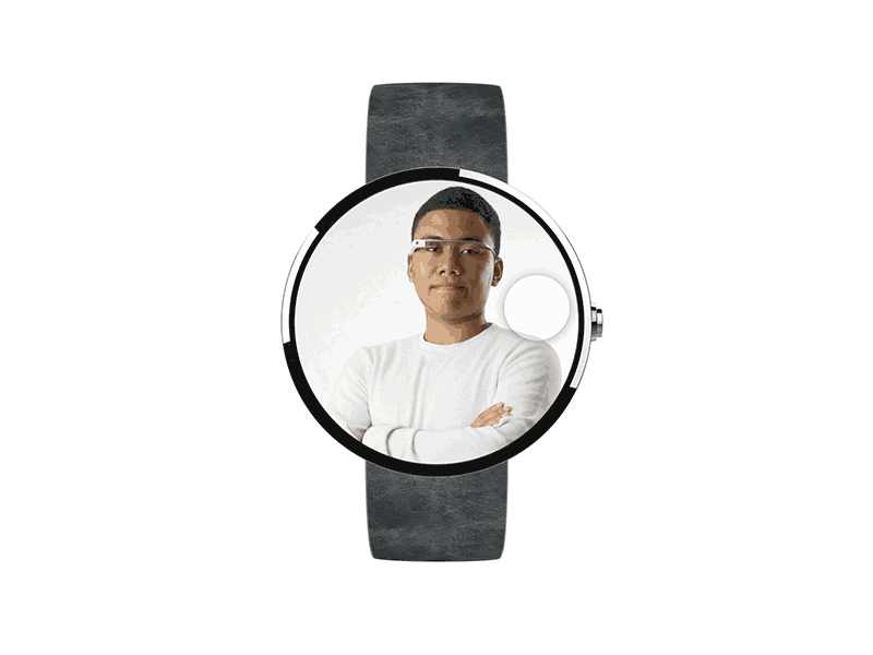 Student ID Android Wear Home | Profile Screen 360 android wear college fidelity gif high interaction motion moto student visual wearable