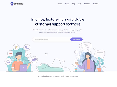 Support Desk Landing Page landing landing page design ui ui design uiux ux ux design web design website design wordpress theme