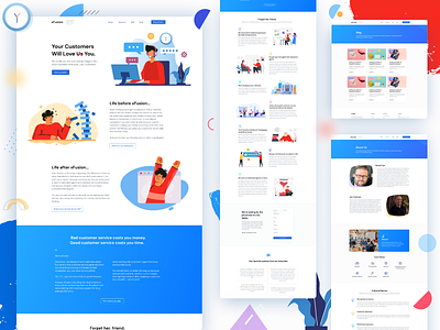 xFusion - Customer Support for Your Startup illustration landing page landing page design ui ui design uiux ux ux design web design webflow website design