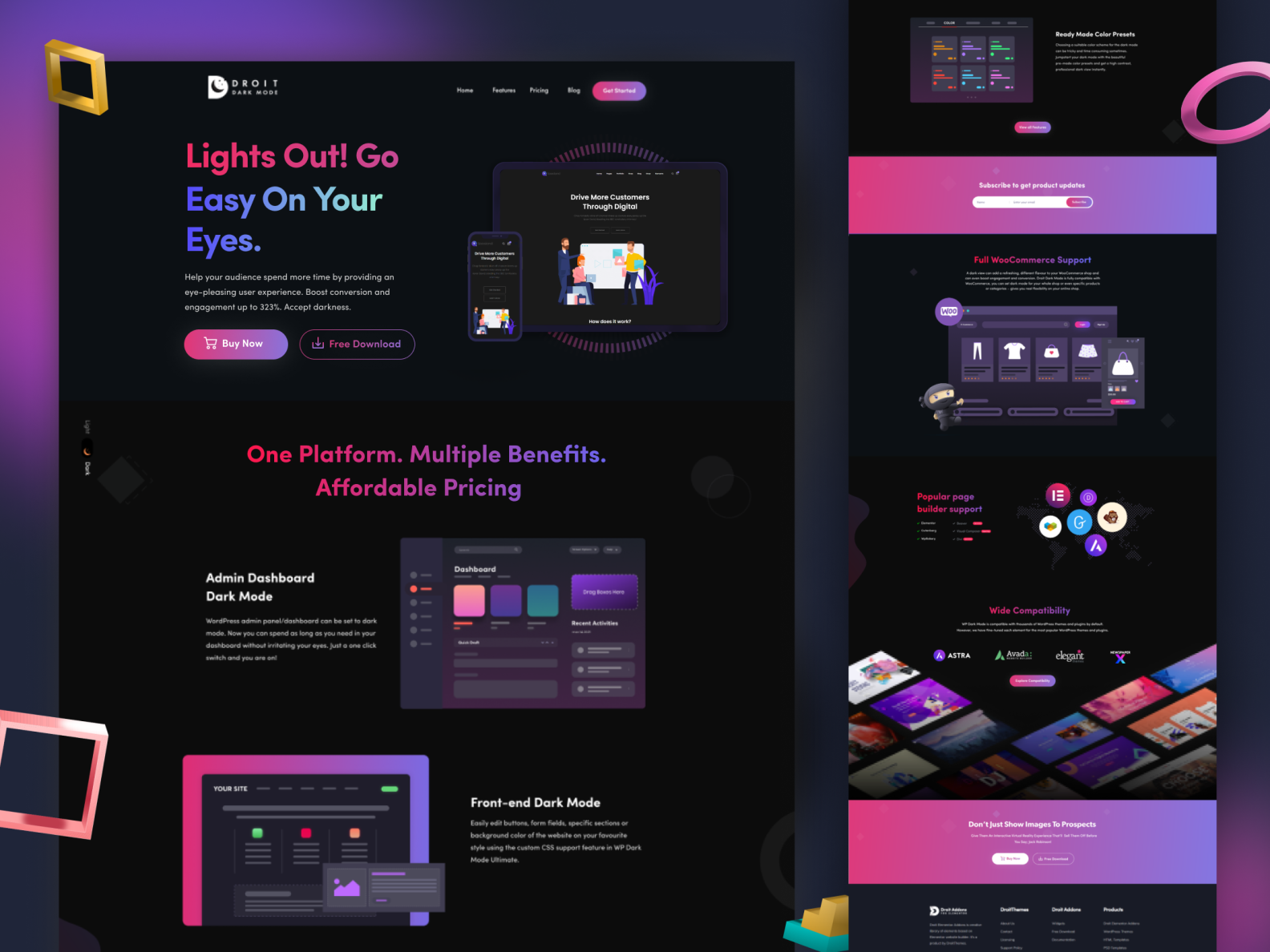 Droit Dark Mode Plugin - Landing Page by Md. Shahadat Hussain on Dribbble