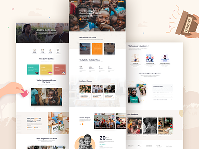 Donority - Charity and Donation Landing Page charity donation figma landing page ui ui design user experience user interface ux ux design ux research web design wordpress
