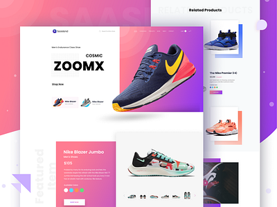 Footwear Landing Demo of Saasland ecommerce homepage footwear homepage landing page product design shoes store ui ui design uiux ux ux design web design wordpress