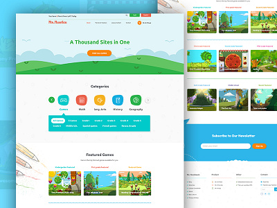 Kids Website Redesign clean kids kids website kindergarten modern website responsive school ui ux web design website website design