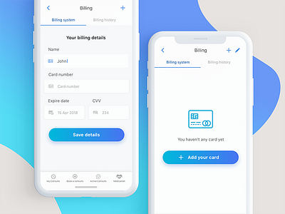 Healthcare Appointment Scheduling App - Billing Screen