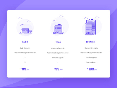 Creative & Clean Pricing Plan Design