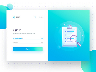 Login/Sign In Screen Design - Time Tracking & Billing Website illustration landing landing page landing page design sign up ui ui design uiux ux ux design web design website design