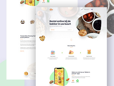 Bakery Website Design - Home Page bakery food landing landing page landing page design ui ui design uiux ux ux design web design website design