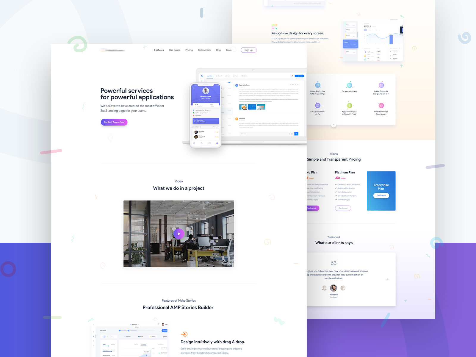 Saas Startup Landing Page Design by Md. Shahadat Hussain on Dribbble