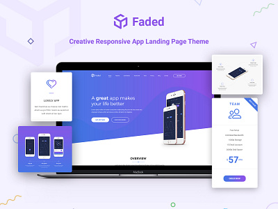 Faded - App Landing Wordpress Theme On ThemeForest