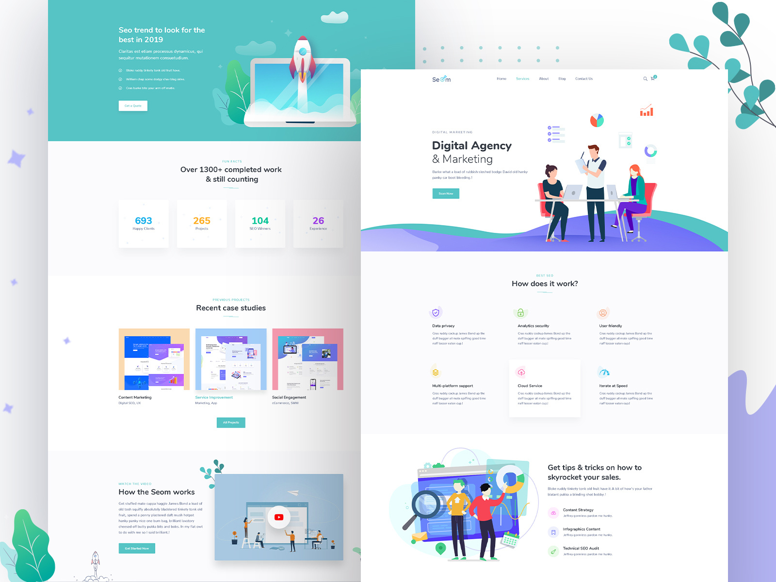 Seom Digital Marketing Seo Wordpress Theme by Md. Shahadat Hussain on ...