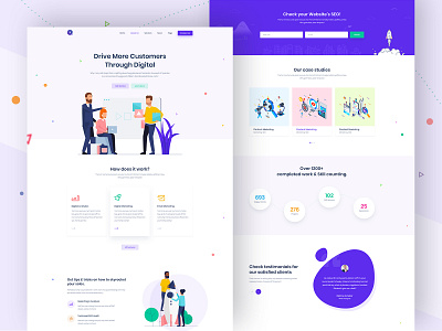 SaasLand - MultiPurpose WordPress Theme for Saas & Startup design illustration landing landing page landing page design theme design ui ui design uiux ux ux design web application design web design website design wordpress theme