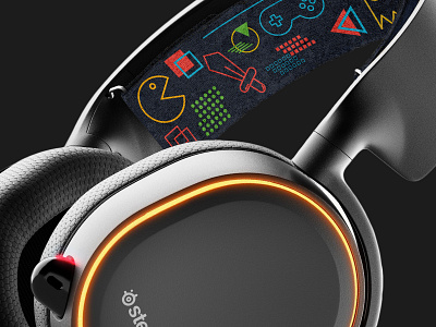 Steelseries headband design for Artics 5 contest esport gaming graphic design headband headphones headset pattern steelseries