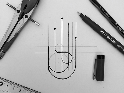 Sketch of bionic hand bionic design hand logo logodesign logomark logos mark sketch technology