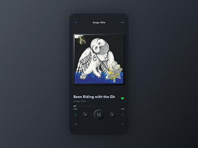 Skeuomorph Spotify | Dark Mode 🌘 app design cool ui dark mode design ios minimal music music app music player new trend skeumorph skeumorph app skeumorphic skeumorphic design skeumorphism spotify spotify redesign trend trend2020 ui