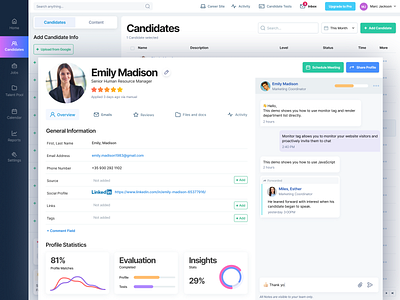 HR Platform, SaaS Profile Candidate