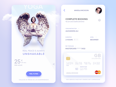 Yoga payment V2 card clean creditcard flat fresh ios master card minimal new yoga