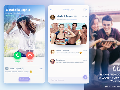 Chat UI calling chat ios new app social video