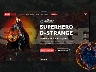 Marvel Studios Endgame Toy Store Online art creative design landing page wallpaper website