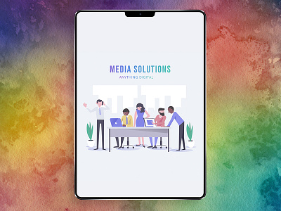 Media Solutions - Anything Digital design digital illustration marketing media ui
