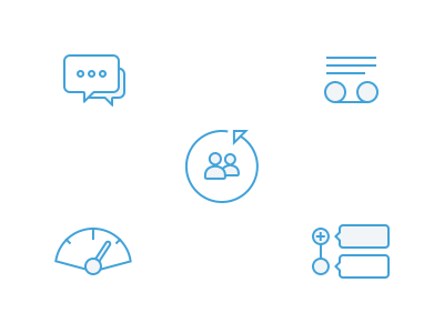 More Icons circle flow icons illustration outline steps ui ux web