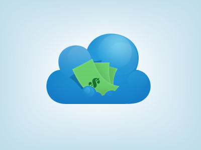 Zen Cloud blue cash cloud icon illustration money zencash