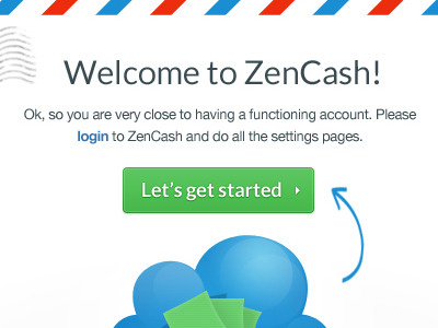 Welcome Mail email mailing template ui zencash