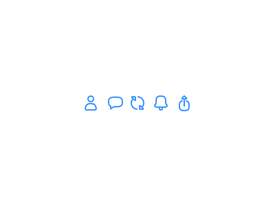 Supericons bubble icons notifications outline share ui user ux