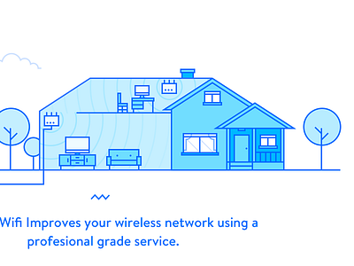 Home Wifi icon illustration ui