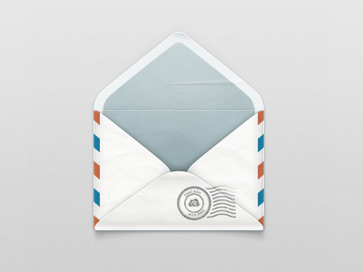 Envelope - WIP app blue envelope icon letter mail red stamp web